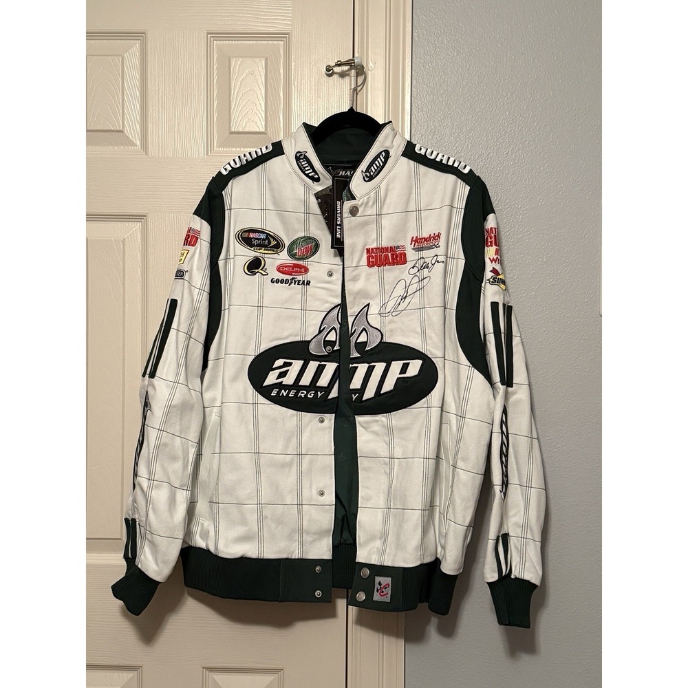 Chase Authentics Jacket -Dale Earnhardt Jr SIGNED ! Nascar L Large Racing (read)